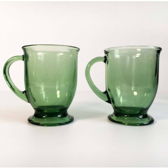Anchor Hocking Other - Pedestal Glass Mugs